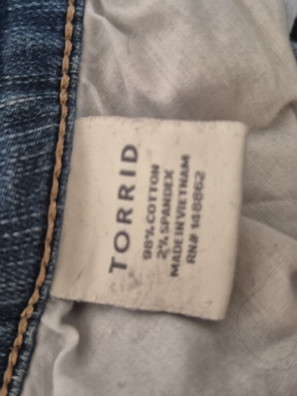 Torrid Blue Distressed Women’s Jeans - Picture 3 of 5